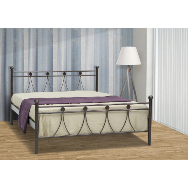 Κρεβάτι Λάμδα Ημίδιπλο Μεταλλικό 110x190cm