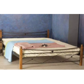 Κρεβάτι Χιαστή Ξυλοπόδι Διπλο Μεταλλικό 140x190cm