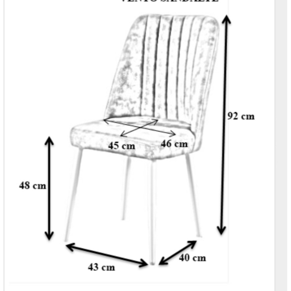 Elite Καρέκλα Τραπεζαρίας με Υφασμάτινη Επένδυση 48x46x92εκ. FD-ELIT