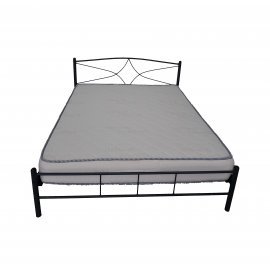 01-00-16 Κρεβάτι διπλό Rhodes μεταλλικό με στρώμα 150x200
